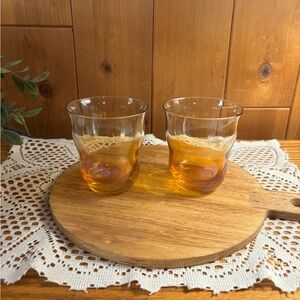 Amber Glass Tumbler Set
